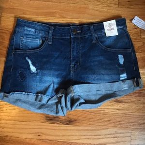 High Rise Denim Shorts